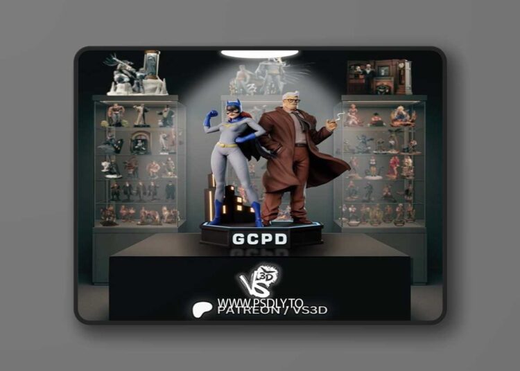 VS3D – Jim Gordon & Barbara (Batgirl) – DC Comics – 3D Print Model STL
