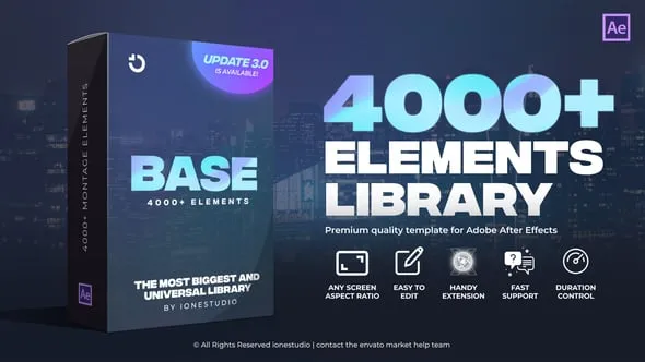 Videohive - BASE | Transitions and Motion Graphics for After Effects - v3.0 - 31018620