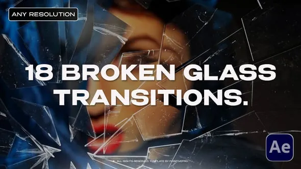 Videohive - Broken Glass Transitions - 59903270