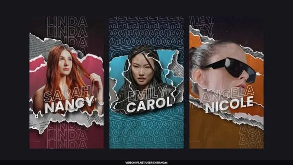 Videohive - Crumple Tape Paper Collage Stories - 59548071