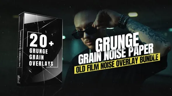 Videohive - Grunge Grain Noise Paper Overlays-Old Film Noise Overlay Bundle - 59786202