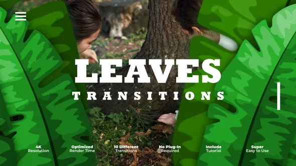 Videohive - Leaves Transitions - 59684827