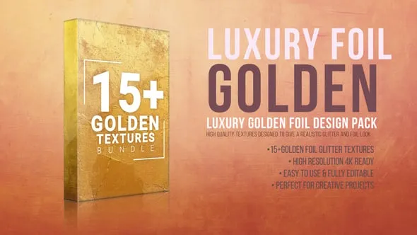 Videohive - Luxury Golden Foil Glitter Textures Collection – Elegant Metallic Overlays Pack - 59795779