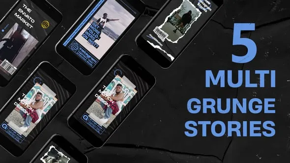 Videohive - Multi Grunge Instagram Stories - 59573354