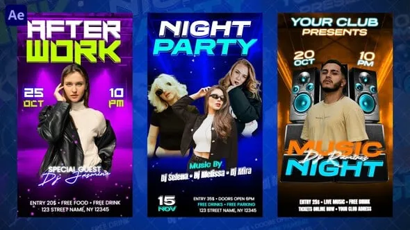 Videohive - Night Party Instagram Reels - 59550007