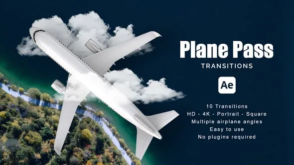 Videohive - Plane Pass Transitions - 59979870