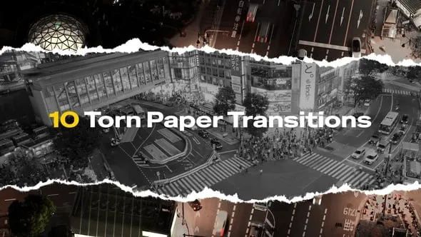 Videohive - Torn Paper Transitions - 59408356