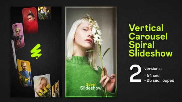 Videohive - Vertical Carousel Spiral Slideshow - 59694743