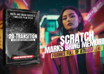 Vintage Film Grain Transitions – Cinematic Noise & Scratch Pack