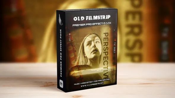 Videohive - Vintage Old Filmstrip Slideshow Effect in Premiere Pro - 59597577