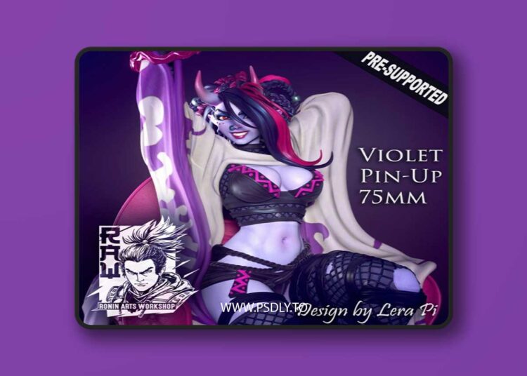 Violet Pin Up – 3D Print Model