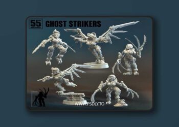55mm Miniatures – Ghost Strikers – 3D Print Model STL
