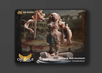 Aktara Adrientem – Lioness Gladiator – 3D Print Model