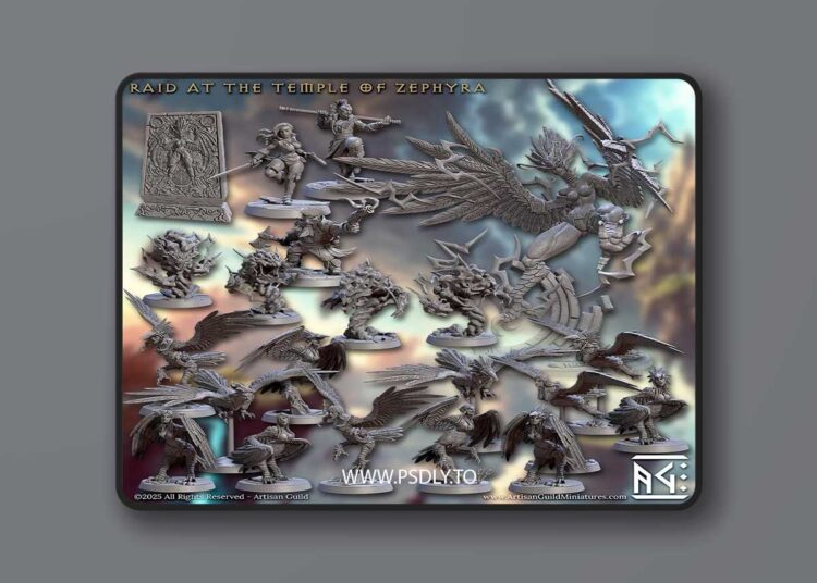 Artisan Guild – August 2025 – Raid at the Temple of Zephyra – 3D Print Model
