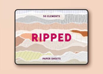 CreativeMarket - Assorted Ripped Paper Elements 291896882 5 Assorted Ripped Paper Elements