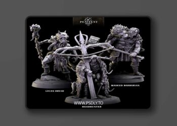 Bestiarum Miniatures – Penitent Hero – January 2024 – 3D Print Model