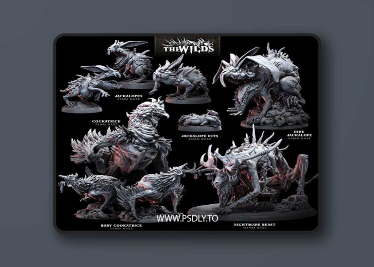 Bestiarum Miniatures – The Wilds – January 2024 – 3D Print Model