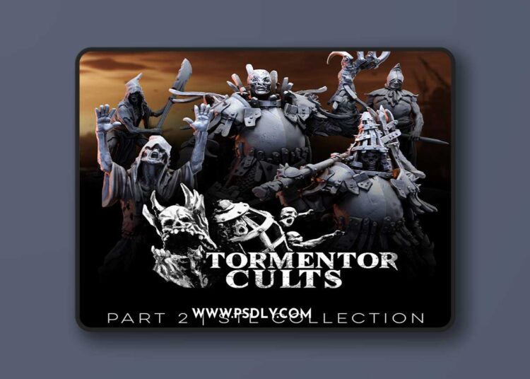 Bestiarum Miniatures – Tormentor Cults Part 2 – 3D Print Model 1 Bestiarum Miniatures – Tormentor Cults Part 2 – 3D Print Model