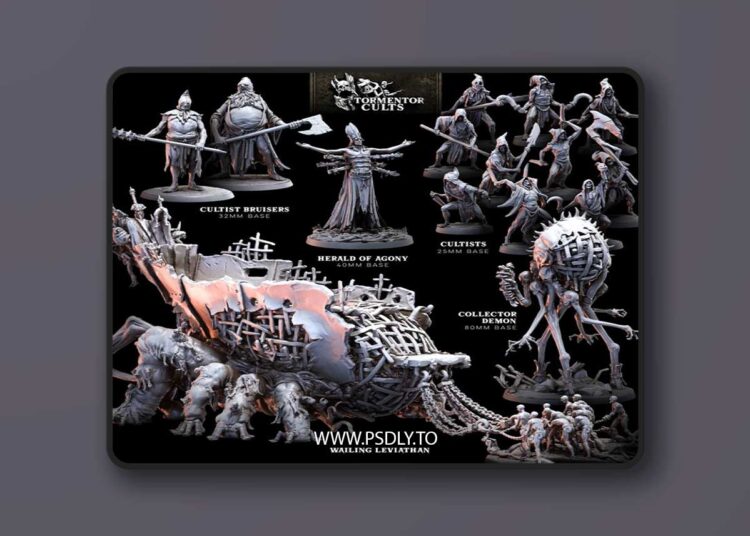 Bestiarum Miniatures – Tormentor Cults – February 2024 – 3D Print Model