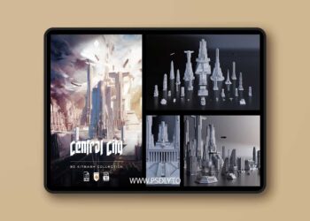 Central City - Detailed Imperial Brutalist City Buildings & Environment Assets 3D Kitbash Pack 7 Central City - Detailed Imperial Brutalist City Buildings & Environment Assets 3D Kitbash Pack