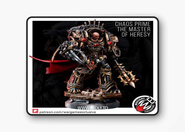Chaos Prime the Master of Heresy – 3D Print Model 1 Chaos Prime the Master of Heresy – 3D Print Model