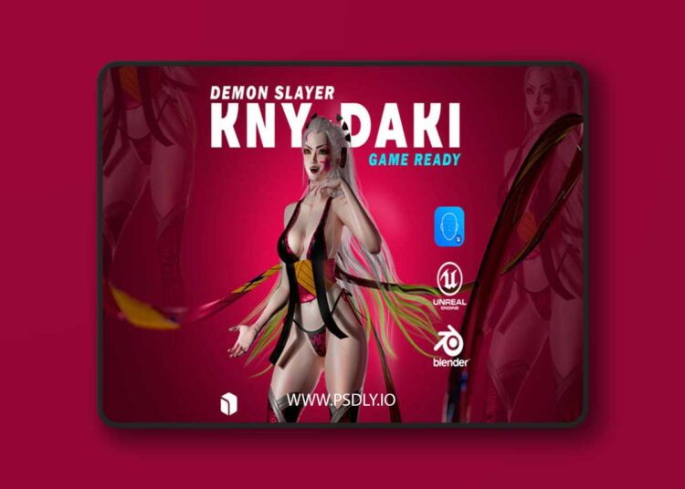 Daki – Kimetsu No Yaiba – UE5 – Blender 3D Model 1 Daki – Kimetsu No Yaiba – UE5 – Blender 3D Model