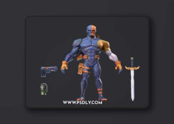 Deathstroke Low-poly 3D Model 7 Deathstroke Low-poly 3D Model
