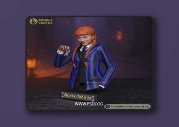 Double Vertex – Agnes DeMille – Evie Templeton – Wednesday Bust – 3D Print Model STL 4 Double Vertex – Agnes DeMille – Evie Templeton – Wednesday Bust – 3D Print Model STL