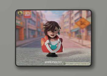 Double Vertex – Ayase Momo – Dandadan Bust – 3D Print Model STL 7 Double Vertex – Ayase Momo – Dandadan Bust – 3D Print Model STL