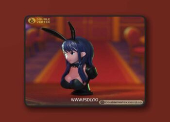 Double Vertex – Marin Kitagawa Bunny Suit – My Dressup Darling Bust – 3D Print Model STL 5 Double Vertex – Marin Kitagawa Bunny Suit – My Dressup Darling Bust – 3D Print Model STL