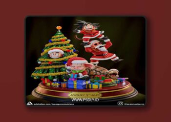 Dragon Ball Christmas Diorama – 3D Print Model 5 Dragon Ball Christmas Diorama – 3D Print Model