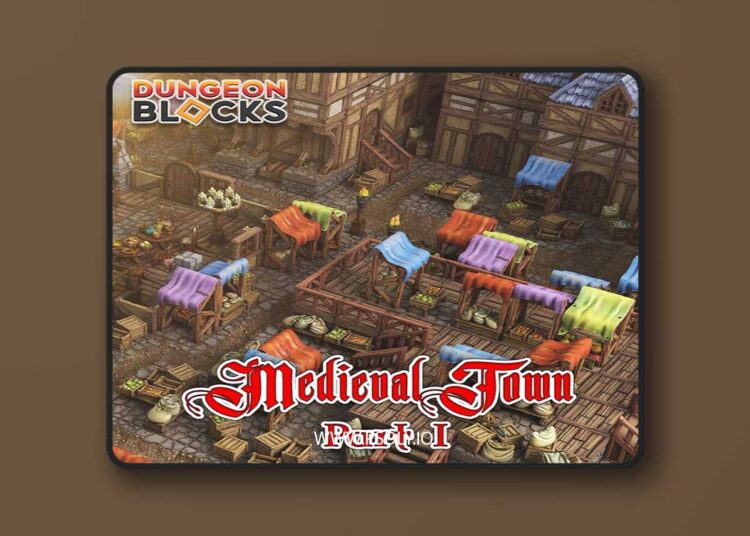 Dungeon Blocks – Medieval Town Part 1 – 3D Print Model 1 Dungeon Blocks – Medieval Town Part 1 – 3D Print Model