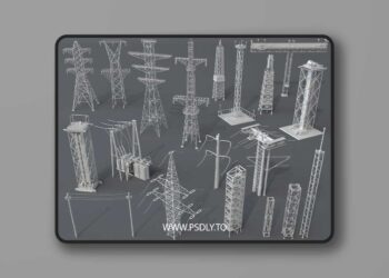 Electric Towers - 20 pieces for Unreal Engine 4 Electric Towers - 20 pieces