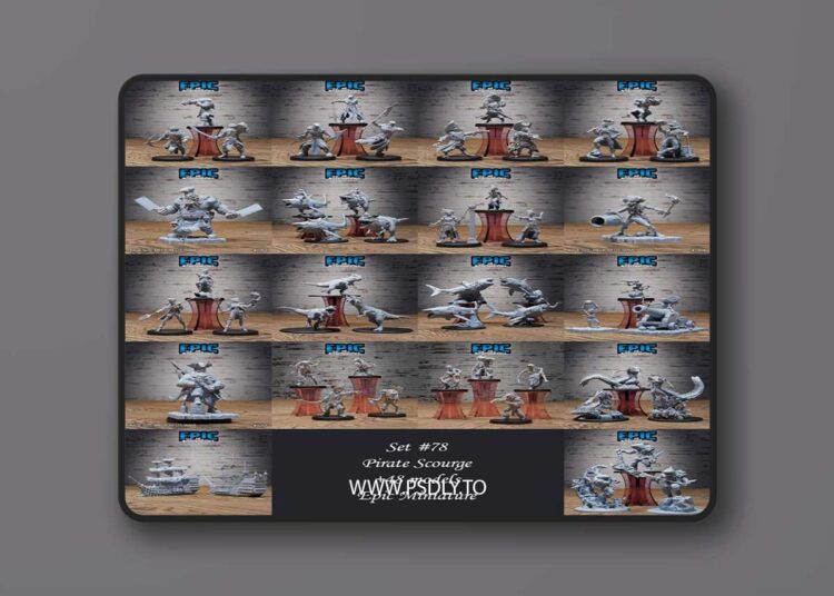 Epic Miniatures – Pirate Scourge Set – 3D Print Model
