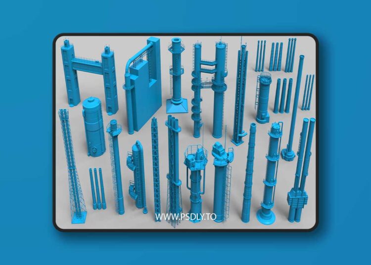 Factory Tubes - 24 pieces for Unreal Engine 1 Factory Tubes - 24 pieces