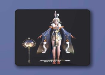 Fairy Chang e Low-poly 3D Model