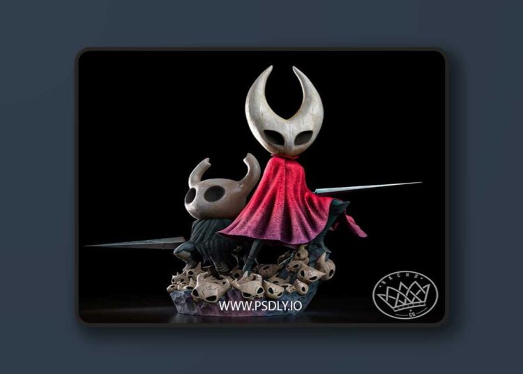 Fan Art – The Knight and Hornet – from The Hollow Knight and Silksong – Diorama – 3D Print Model STL 1 Fan Art – The Knight and Hornet – from The Hollow Knight and Silksong – Diorama – 3D Print Model STL