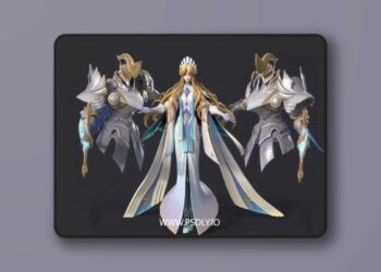 Holy princess guard Low-poly 3D Model 7 Holy princess guard Low-poly 3D Model