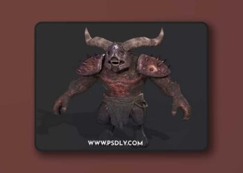 Horned Monster Low-poly 3D Model