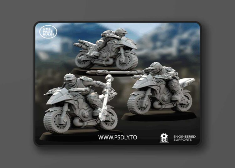 Human Defence Force – Combat Bikers – 3D Print Model 1 Human Defence Force – Combat Bikers – 3D Print Model
