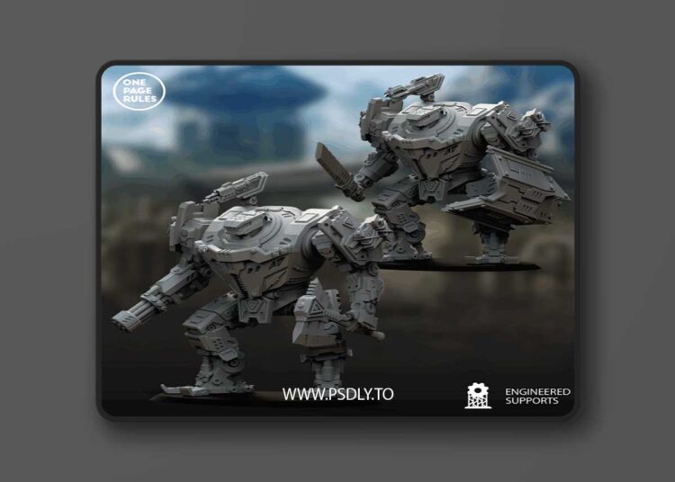 Human Defence Force – Combat Walker – 3D Print Model 1 Human Defence Force – Combat Walker – 3D Print Model