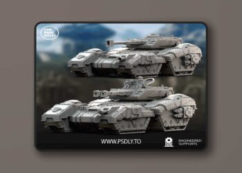 Human Defence Force – Heavy Tank – 3D Print Model 6 Human Defence Force – Heavy Tank – 3D Print Model