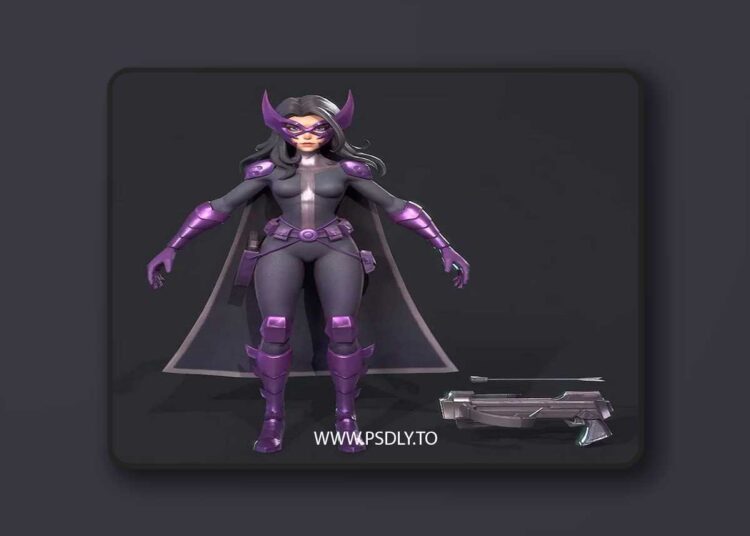 Huntress Low-poly 3D Model 1 Huntress Low-poly 3D Model