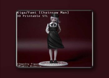 IImanIty Figures – Kiga – Fami (Chainsaw-Man) – 3D Print Model STL 5 IImanIty Figures – Kiga – Fami (Chainsaw-Man) – 3D Print Model STL