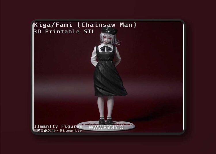 IImanIty Figures – Kiga – Fami (Chainsaw-Man) – 3D Print Model STL 1 IImanIty Figures – Kiga – Fami (Chainsaw-Man) – 3D Print Model STL