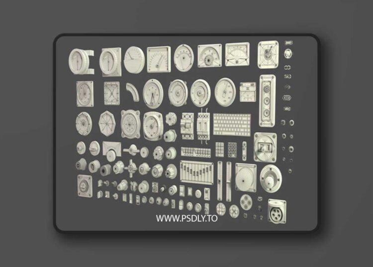 Industrial Kitbash 2 – 105 Pieces