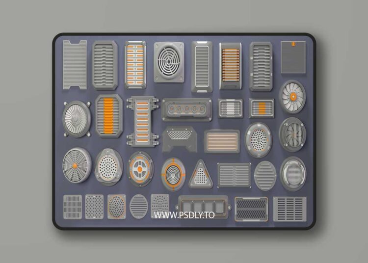 Industrial Kitbash-6 - 35 pieces 1 Industrial Kitbash-6 - 35 pieces