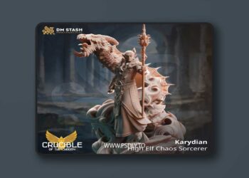 Karydian – High Elf Chaos Sorcerer – 3D Print Model 6 Karydian – High Elf Chaos Sorcerer – 3D Print Model