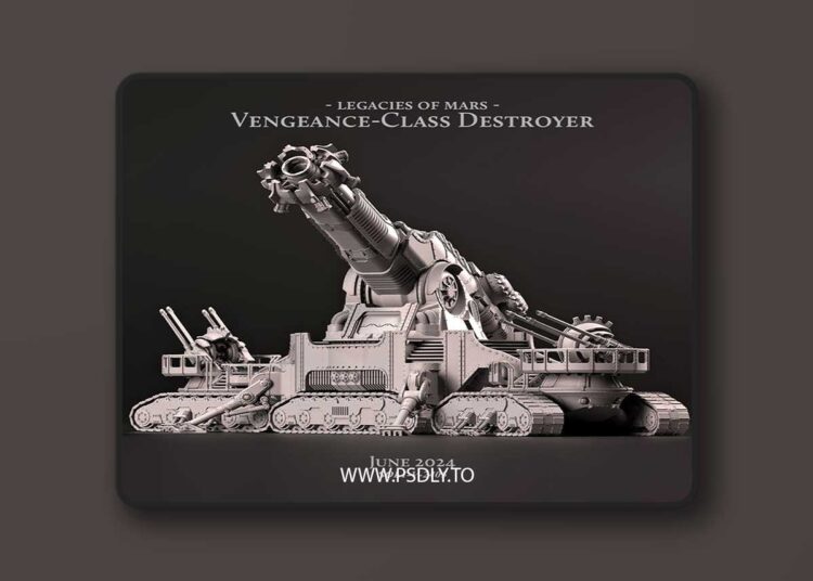 Legacies of Mars – Vengeance-Class Destroyer – 3D Print Model 1 Legacies of Mars – Vengeance-Class Destroyer – 3D Print Model