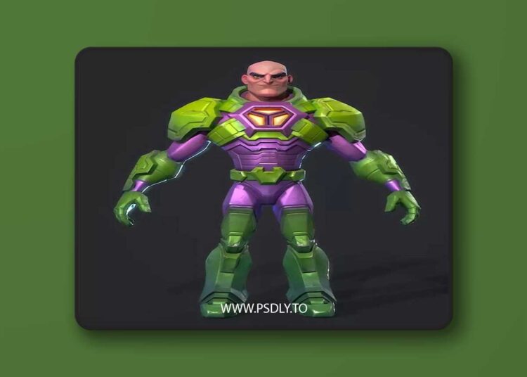Lex Luthor Low-poly 3D Model 1 Lex Luthor Low-poly 3D Model